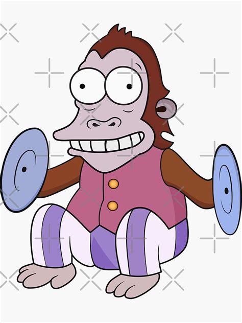 "Monkey with cymbals" Sticker for Sale by ARTemSPL | Redbubble