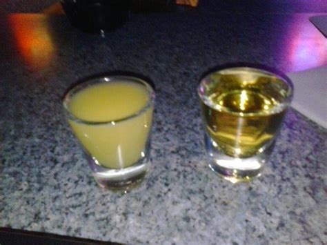 Irish Breakfast Shot Jameson Whiskey And Butterscotch Schnapps Chase With Oj Alcohol