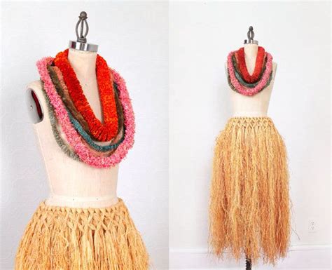 Reserved 1940s Hula Costume Grass Skirt And Leis Wwii Etsy Grass Skirt Fashion Skirts