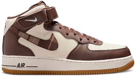 Nike Air Force 1 Mid Brown Plaid Dv0792 100 Novelship