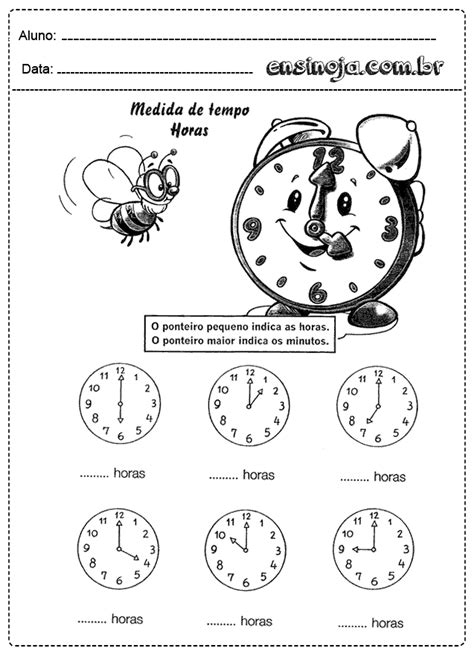 Atividades Rel Gio Para Educa O Infantil Ensinoja