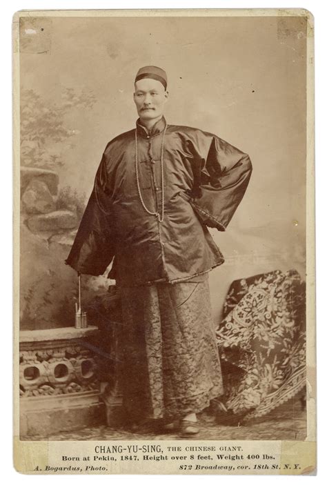 Lot Detail Cabinet Card Photograph Of Chang Yu Sing The Chinese Giant