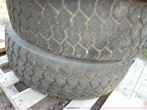 (4) Goodyear 245/70R19.5 tires in Wichita, KS | Item BR9584 sold | Purple Wave