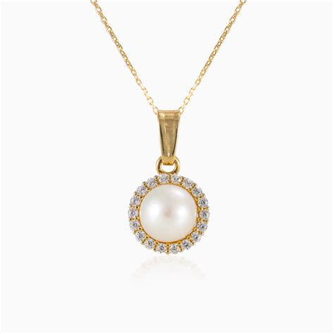 Halo Pearl Pendant Monte Cristo