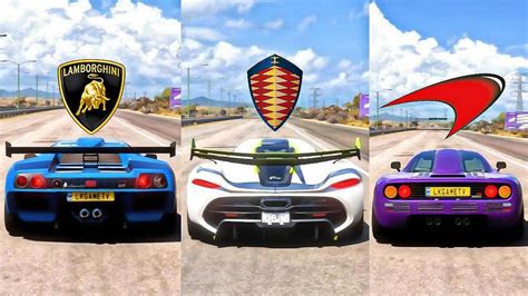 Fh Drag Race Diablo Gtr Vs Jesko Vs Mclaren F Which One Is Fastest