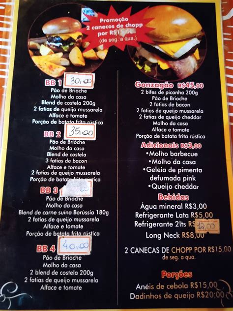 Menu Em Rancho Boiadeiros Pub Bar Canoas