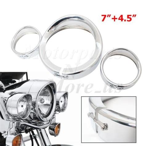 Headlight Light Passing Fog Lamp Trim Ring Bezel Visor Chrome