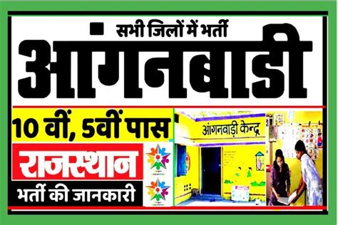 Rajasthan Anganwadi Bharti 2022 Eligibility Age Limit And Full