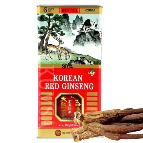 Heaven Grade 6 Year Korean Red Ginseng Roots 300g 19 Roots Chunsam