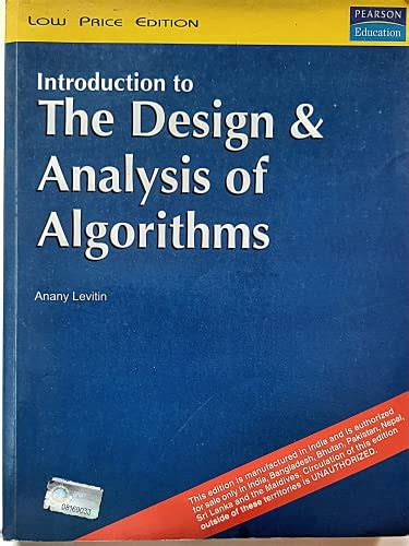 Introduction To The Design And Analysis Of Algorithm Levitin 9788177588354 Abebooks