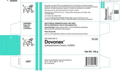 Dovonex Cream - FDA prescribing information, side effects and uses