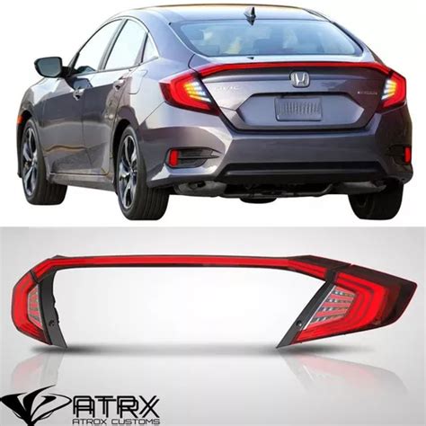 Kit Spoiler Calaveras Led Coupe Honda Civic Sedán 2016 2018 Meses sin