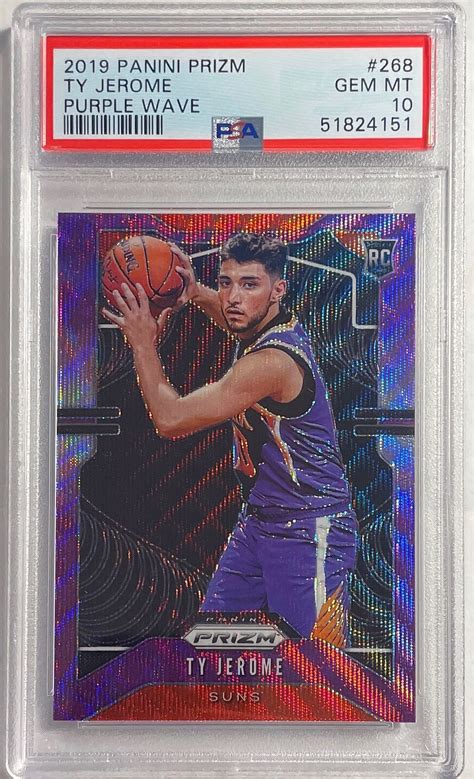 TY JEROME 2019 PANINI PURPLE WAVE PRIZM ROOKIE RC 268 PSA 10 GEM MINT