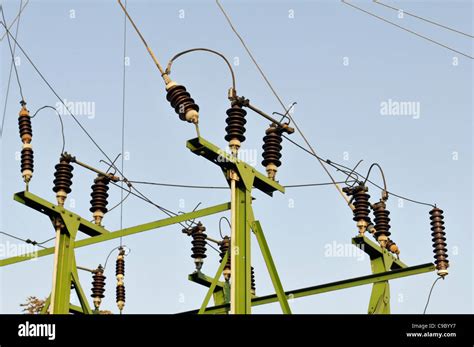 Electricity power lines Stock Photo - Alamy