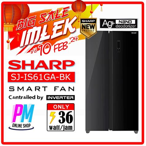 Jual Kulkas Sharp Side By Side Sj Is G Bk Sj Is Ga Bk Shopee Indonesia