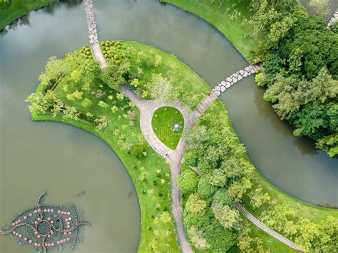 Bird Eye View Park Stock Photo Image Of Road Grass 101027790