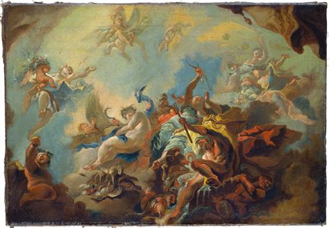 The Four Elements Preparatory Study For A Painted Ceiling Allegory