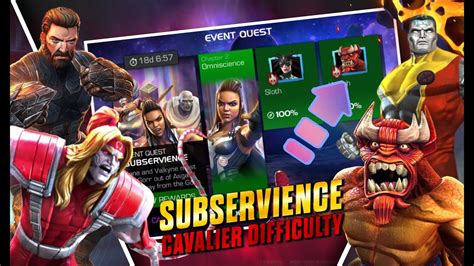 Subservience Event Quest Chap 22 Mangog Boss Cavalier Difficulty Marvel Contest Of