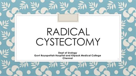 Radical Cystectomy Ppt Free Download