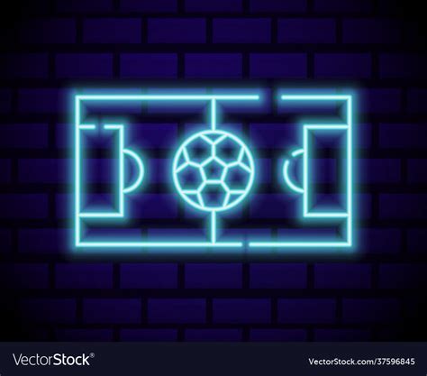 Live Soccer Neon Sign Football Logo Neon Vector Image