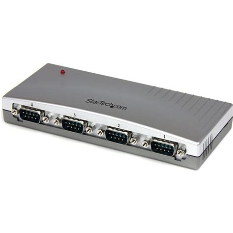 Startech 4 Port Usb To Rs 232 Serial Db 9 Adapter Hub Icusb2324