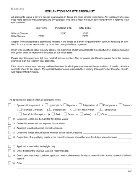 Form Dl 63 Fill Out Sign Online And Download Fillable Pdf Texas