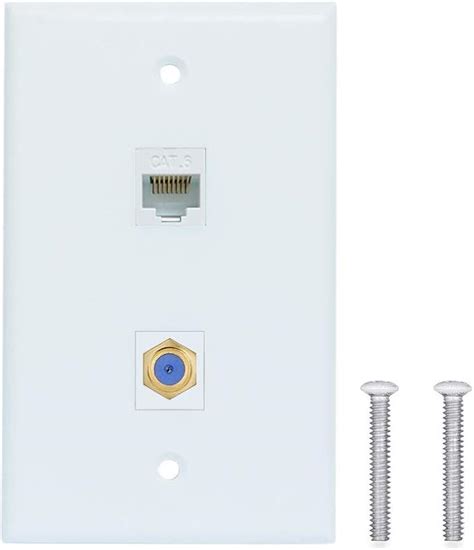 Amazon Ethernet Coax Cat 6 Wall Plate 2Port PHIZLI Cat6 Ethernet