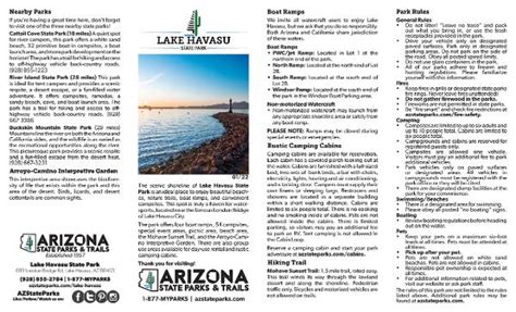 Maps Lake Havasu State Park