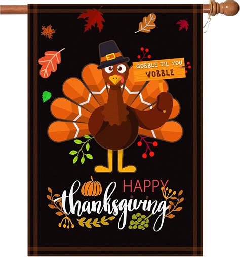 Amazon Akeydeco Happy Thanksgiving Flags Thanksgiving Garden Flag