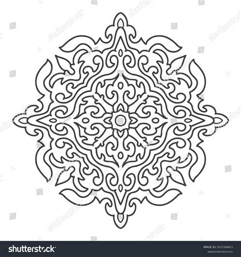 Tribal Zentangle Mandala Illustration Coloring Pages Stock Vector Royalty Free 2227284811