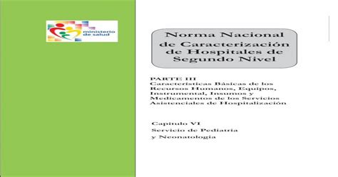 Norma Nacional De Caracterización De Hospitales De €¦ · Cargo