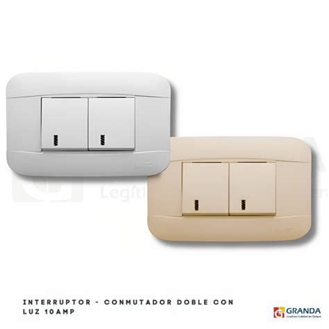 Interruptor Conmutador Doble Con Luz Distribuidora Granda