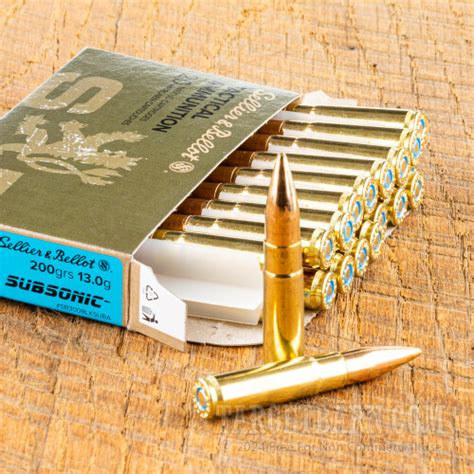 Sellier Bellot 300 AAC Blackout 200 Grain FMJ 20 Rounds