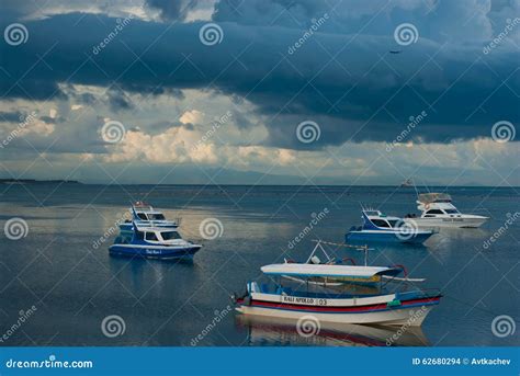 Bali Indonesia April 15 Views Of The Sea In Tanjung Benoa On April