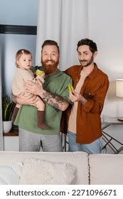 Positive Same Sex Parents Looking Baby Stock Photo 2271096679 Shutterstock
