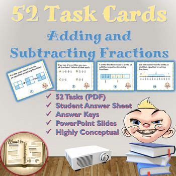 Adding And Subtracting Fractions Nf A Task Cards Math Task