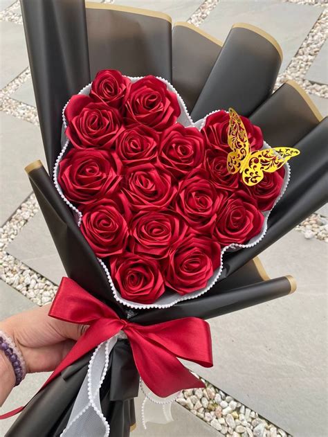 Heart Shaped Eternal Rose Bouquet Red Eternal Rose Bouquet T For