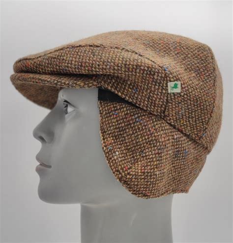 Traditional Irish Donegal Tweed Flat Cappaddy Cap Speckledfleck