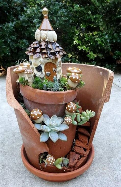 Handmade Fairy Cottages For Miniature Gardens Flea Market Gardening