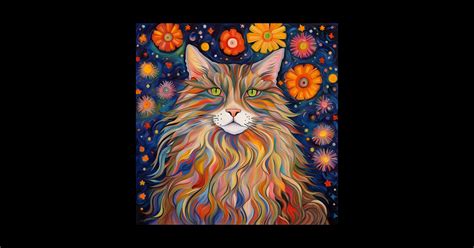 Magical Maine Coon Cat Stargazing Stars In The Night Sky Maine Coon