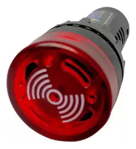 Sinalizador Luminoso E Sonoro Buzzer Vca Vermelho Mm Mercadolivre