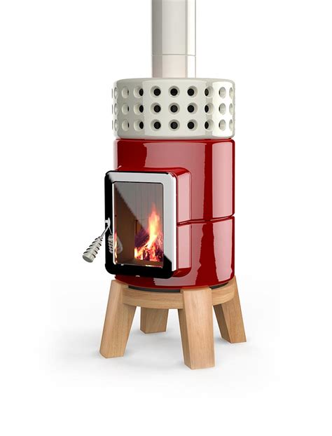 RoundStack Wood Stack Stoves Collection By La Castellamonte