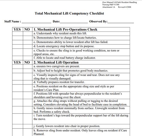 Professional Competency Checklist Templates In Word Pdf Day