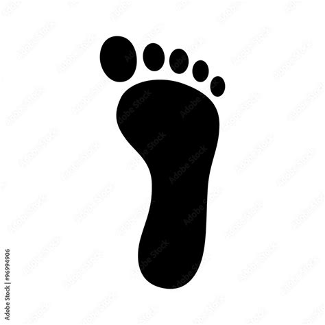 One Footprint Foot Print Flat Icon For Apps And Websites Stock Vector