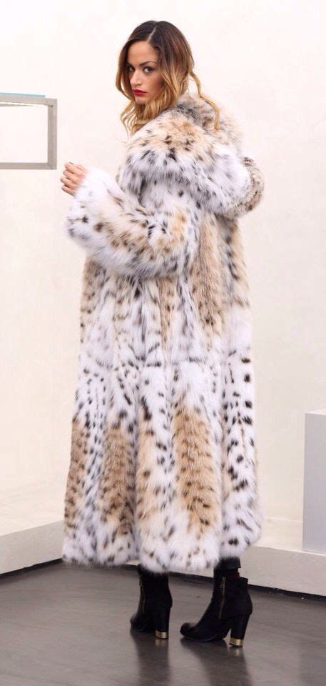 Cat Lynx Fur Hooded Coat Fur Coat Fashion Fur Jacket Women Fur Hood