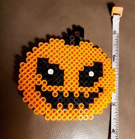 Spooky Pumpkin Perler Bead Decoration Or Magnet Etsy