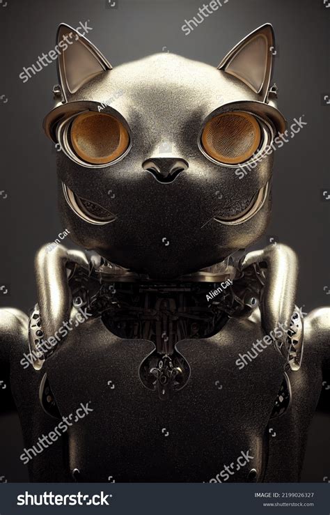 Futuristic Robot Cat Mechanical Cat Metal Stock Illustration 2199026327 ...