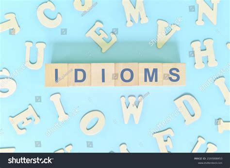 Idioms Idiom Concept English Grammar Class Stock Photo