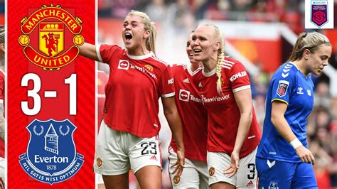 FA Women S Super League Manchester United 3 1 Everton Highlights