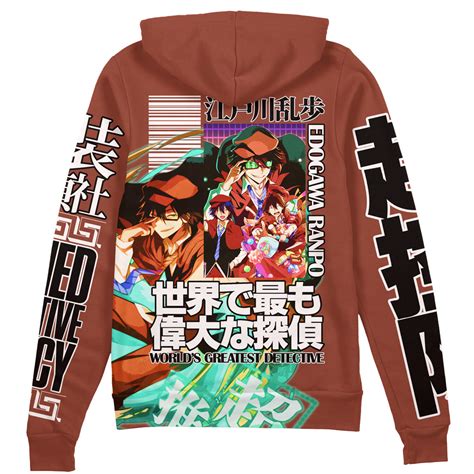 Edogawa Ranpo Bungou Stray Dogs Streetwear Zip Hoodie Jacket Anime Ape